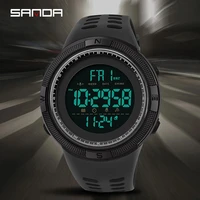 sanda countdown stopwatch sport mens watches top brand luxury men wrist watch 50m waterproof led electronic digital male watch