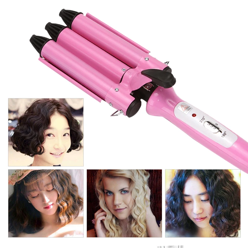 3 баррель зажим Волна Щипцы для завивки волос Яйцо ролл палочки ролики бигуди
