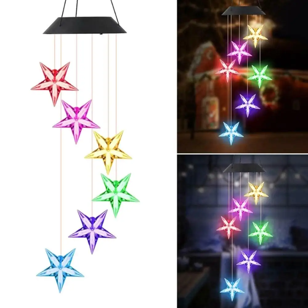 Подвесная гирлянда с сердечками и звездами s образный светильник на солнечной