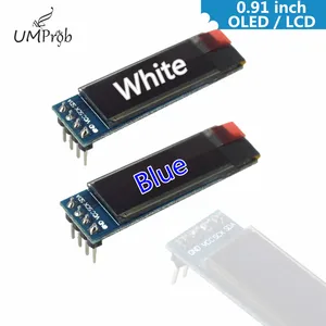 ЖК-дисплей 0,91 дюйма 128x32 IIC I2C, белыйсиний OLED, модуль сделай сам SSD1306, Драйвер IC DC 3,3 В 5 В для arduino