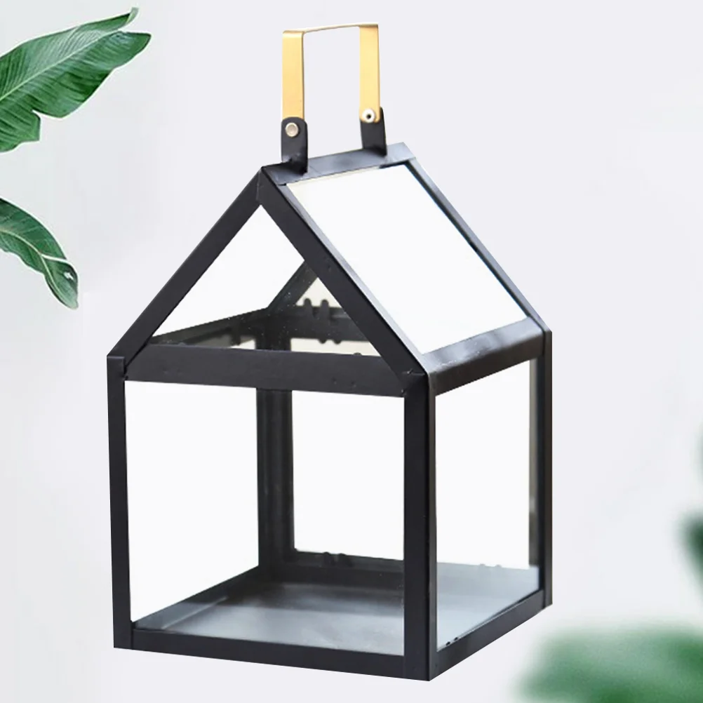 

Прозрачный контейнер для цветов, изысканный стеклянный бокс для хранения суккулентов, с ручкой, для дома и улицы, 1 шт.