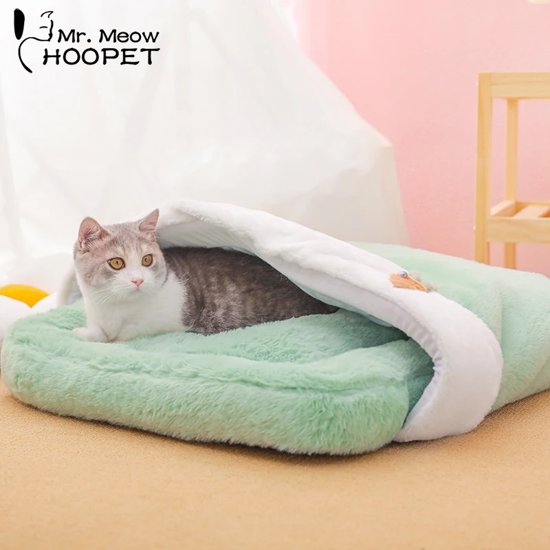 

Hoopet Winter Warm Sleeping Bag For Pet Super Soft Bed For Cats Comfortable And Safety Cat's House Thickened Home For Cats