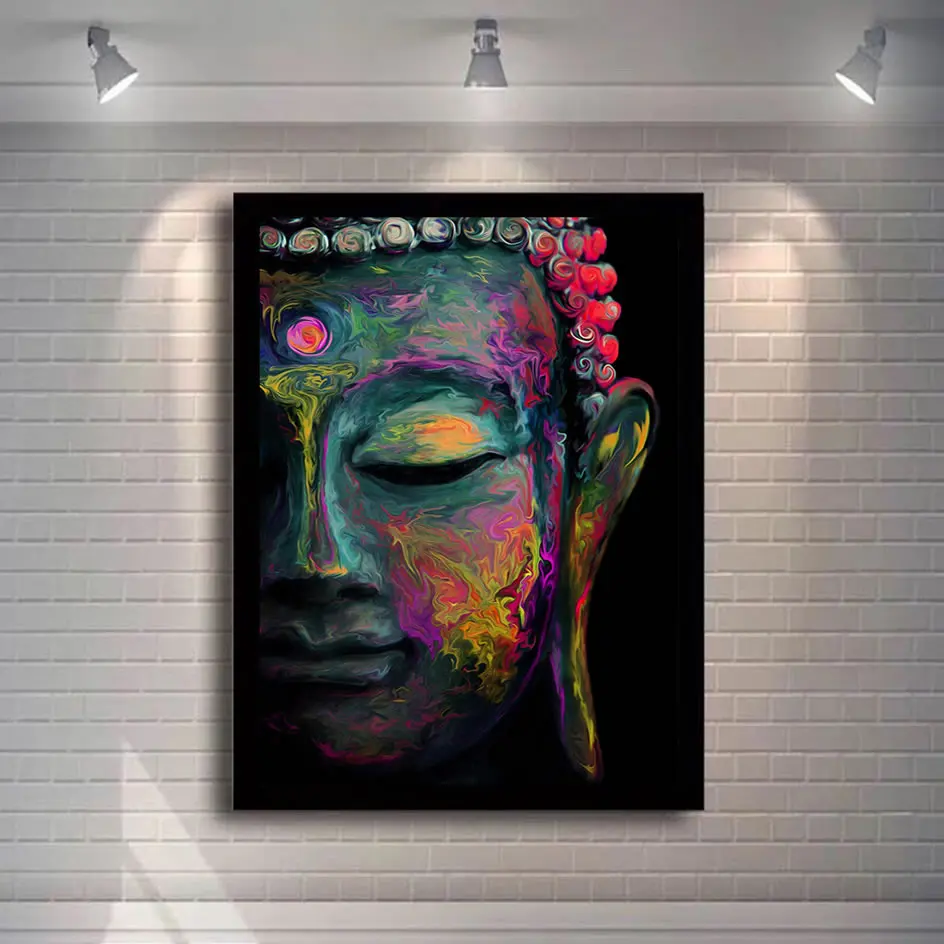 Будды Абстрактная живопись Wall Art Печать на холсте современной Поп уличные стены