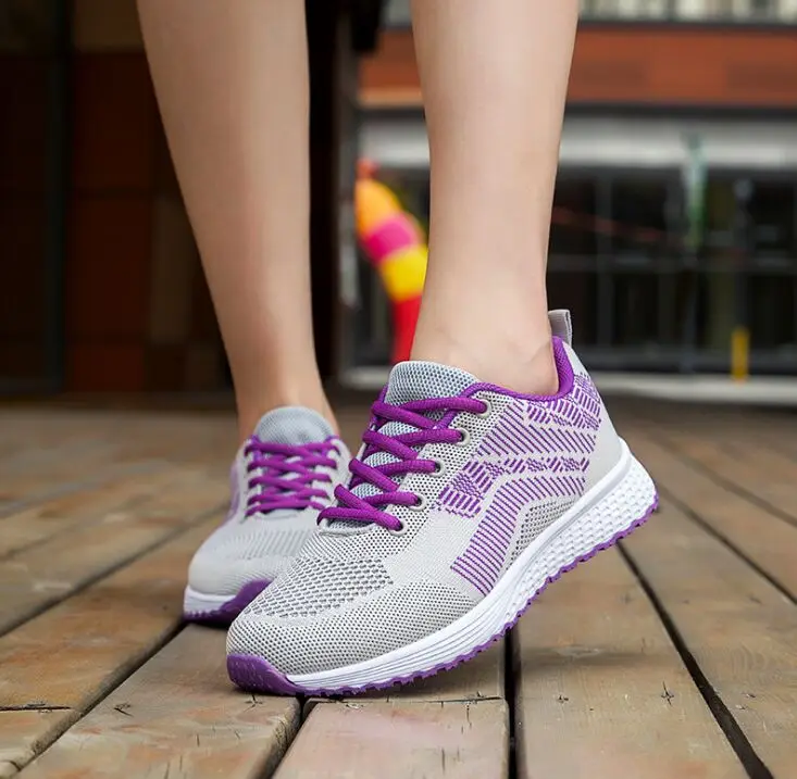 Модные весенние Повседневные Дышащие сетчатые кроссовки Comfort 2019 женская