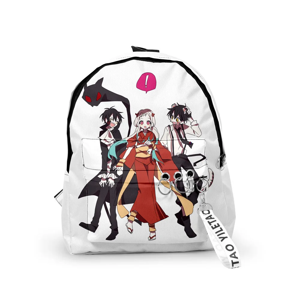 

Classic Toilet-bound Hanako-kun School Bags Notebook Backpacks Boys/Girls 3D Print Oxford Waterproof Key Chain Small Travel Bags