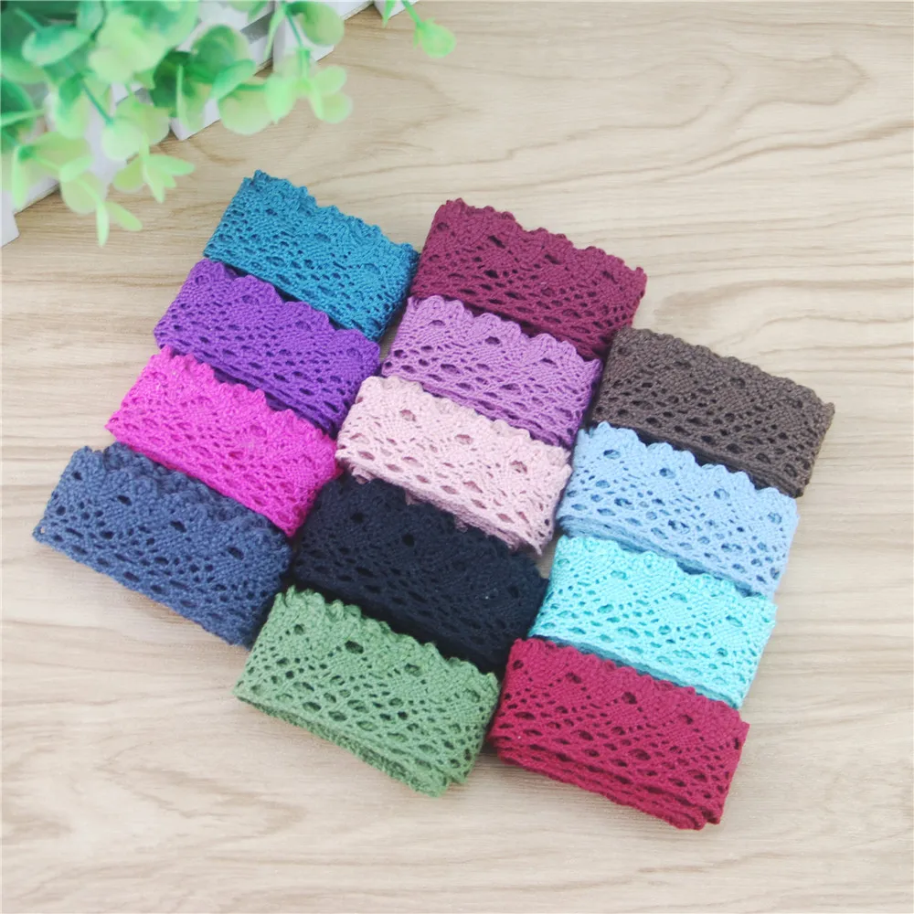 Хлопковое кружево 25 мм тканевые аксессуары для шитья кантри товары рукоделия