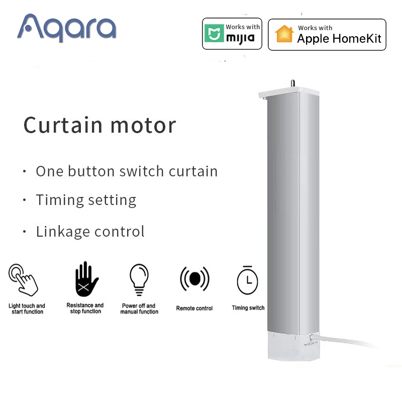 

Aqara Smart Curtain Motor Intelligent Curtain Zigbee APP Control Wireless Timing Electric Curtain Motor Smart Home
