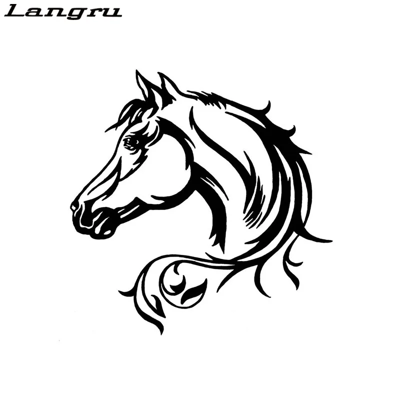 Langru красивая виниловая наклейка с рисунком лошади животных наклейки