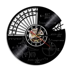 В виде математических формул и Винтаж виниловых пластинок настенные часы в стиле ретро классная дома настенные Арт Декор часы из винила настенные часы 12 дюймов