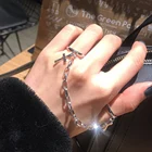 Кольцо регулируемое в стиле ретропанкхип-хоп с крестом, цвет серебро, регулируемое, Подарочная бижутерия для мужчин и женщин, подарочное кольцо унисекс