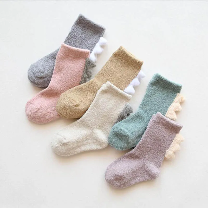 New Coral Velvet Thicker Warm Baby Boys Girls Toddler Socks Anti-Slip Winter Infant Kids Floor | Детская одежда и обувь