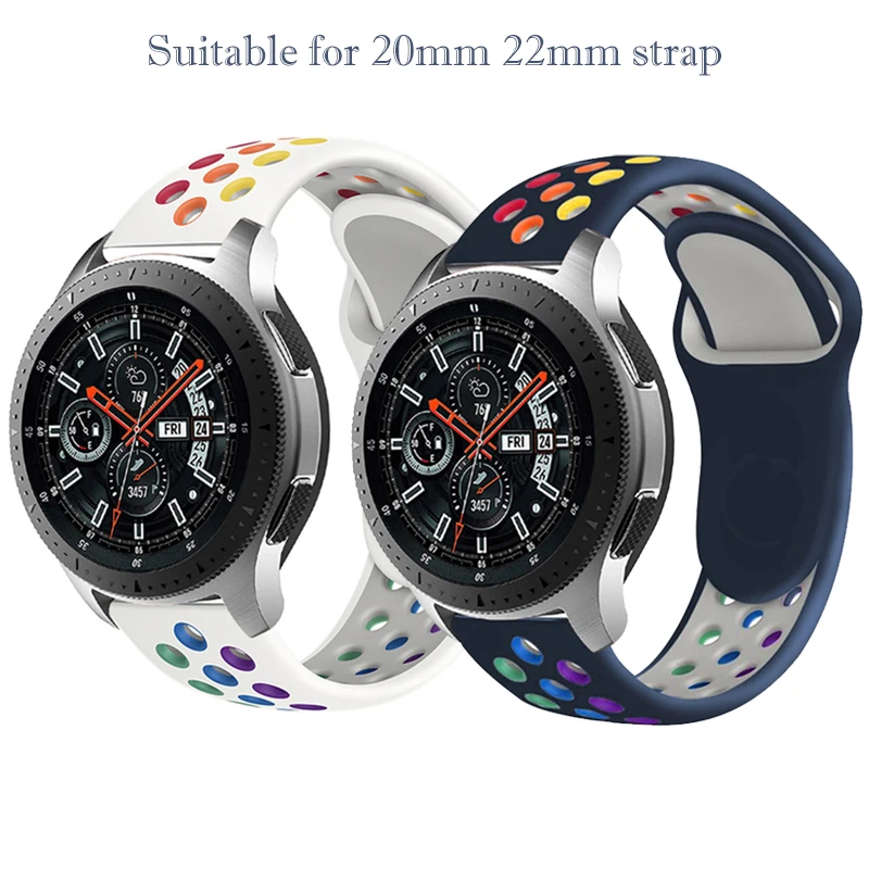 

Ремешок силиконовый для Samsung Galaxy Watch 4/3/46 мм/42 мм/Active 2/Gear S3 Frontier, браслет для Huawei Watch GT/2/2e/Pro, 20 мм/22 мм