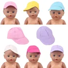 Цветная бейсболка, Спортивная повседневная шапка для американской куклы размером 18 дюймов и 43 см, подарок для русской девочки сделай сам на Рождество