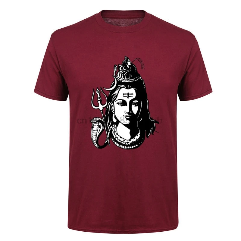 Скидка летние Забавные футболки с надписью Hindu Shiva The God мужские короткими