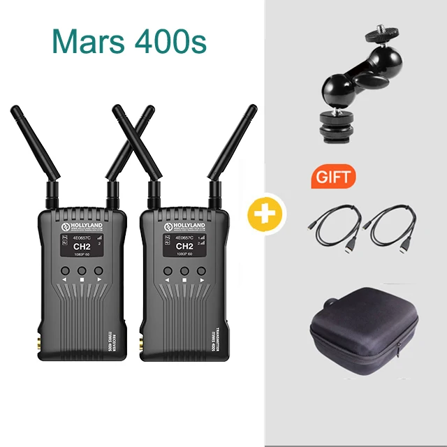 Черный HOLLYLAND 400S 400FT HDMI SDI 1080P передача для камеры изображения беспроводной HD видео передатчик приемник VS Mars 300 300ft - Цвет: Черный