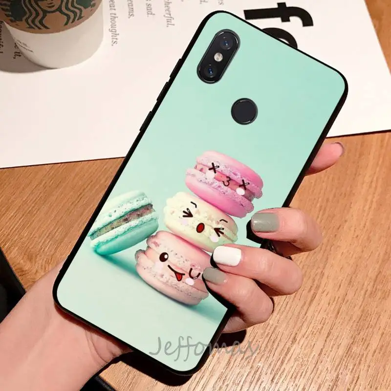 

Macaron dessert food biscuit Phone Case For Xiaomi Redmi note 7 8 9 t max3 s 10 pro lite coque shell cover funda