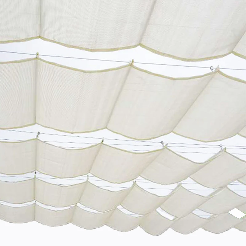 Настраиваемая белая телескопическая волнистая Солнцезащитная сетка садовая
