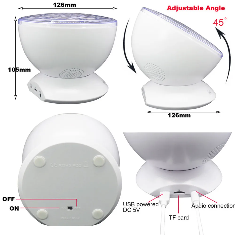 7 видов цветов светодиодный ночник Небесный пульт дистанционного управления