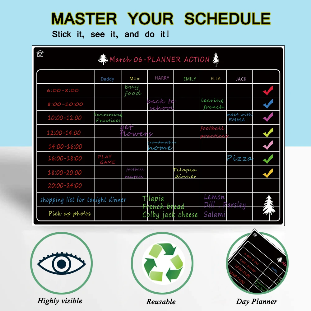Магнитная доска с календарем для сушки холодильника A3 16 5 ''x 11 8''