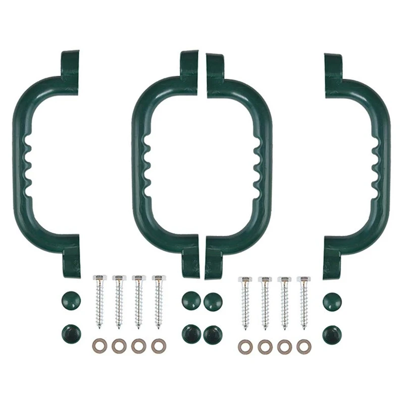 Набор из 2 предметов: темно зеленые ручки с ручкой твердые безопасные игрушечные