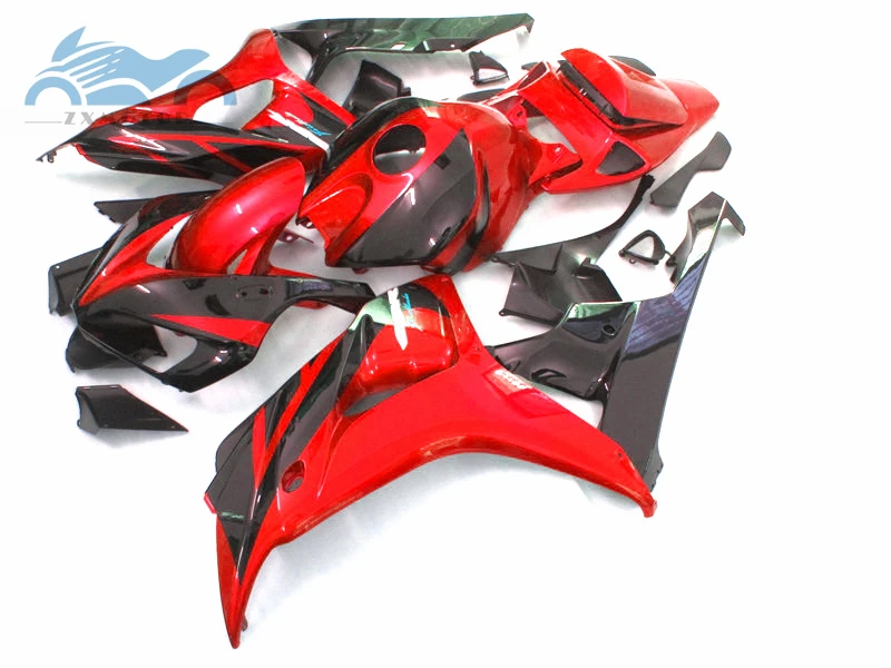 Высококачественный Комплект обтекателя впрыска, пригодный для Honda CBR1000RR 2006 2007 CBR 1000RR 06 07 ABS пластиковые комплекты обтекателей красный черный XY26