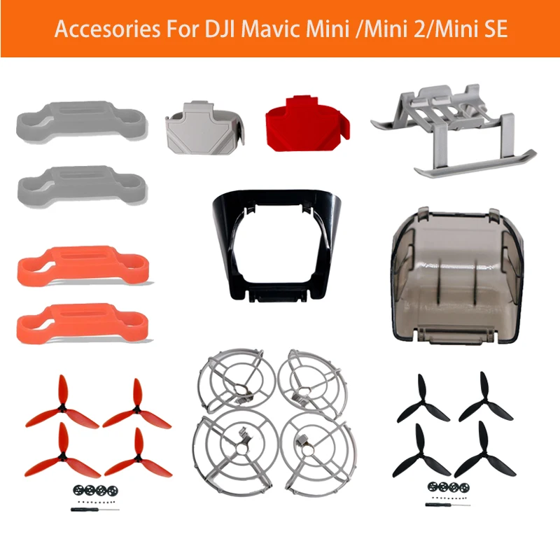 

Посадочное шасси для DJI Mavic Mini/MINI 2/Mini SE, держатель пропеллера для дрона, солнцезащитный козырек, наклейка, пленка, крышка аккумулятора, аксессуары для дрона