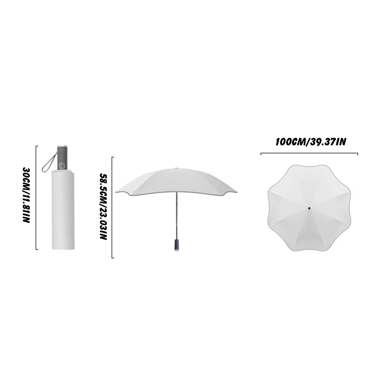 

30# Creative 8 Ribs Automatic Umbrella Anti-UV Folding Travel Umbrella Windproof