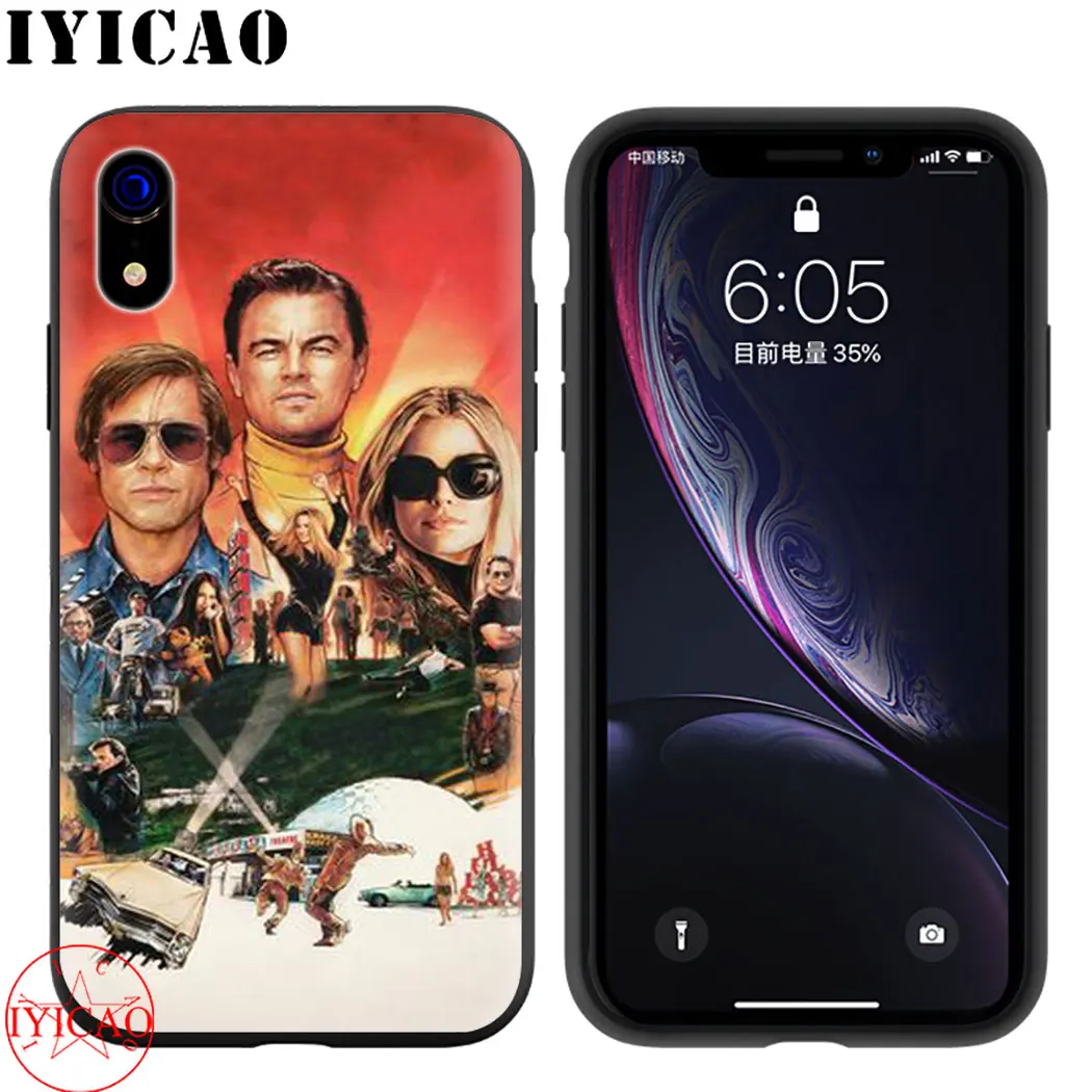 Мягкий силиконовый чехол для телефона Once Upon a Time в Голливуде iPhone 5 6 7 8 11 5S 6s Plus XR XSMax
