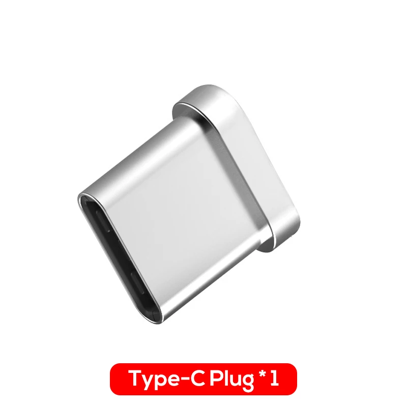 Type C Plug TOPK F-Line Магнитный кабель usb type C 5 в 2.4A нейлоновый Плетеный Светодиодный индикатор USB C магнитное зарядное устройство, кабель для телефонов usb type-C - Цвет: Type C Plug