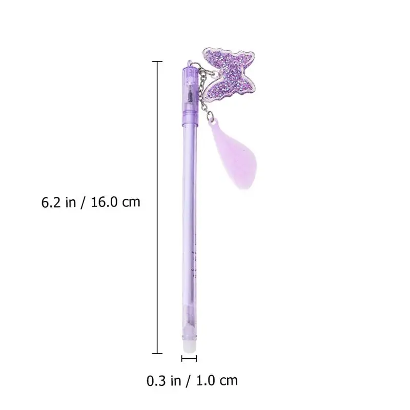

10pcs Butterfly Pendant Gel Pen Ink Neutral Pens Writing Pen (Random Style)