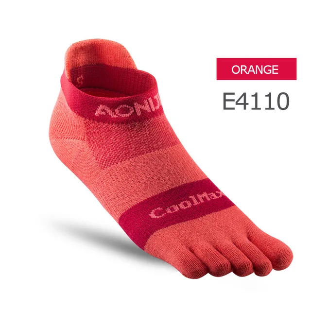 E4110 RED AONIJIE E4110 Унисекс Легкие низкие спортивные носки с пальцами "три четверти" для пять носком бег босиком обувь марафона - Цвет: E4110 RED