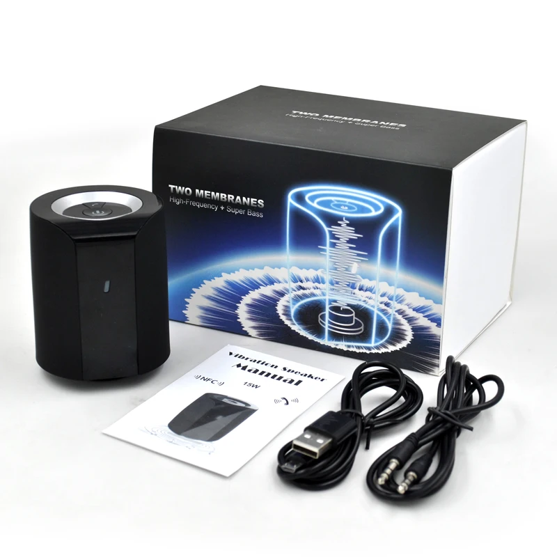 Портативный мини-динамик Adin с вибрацией Bluetooth беспроводной сабвуфер резонансный