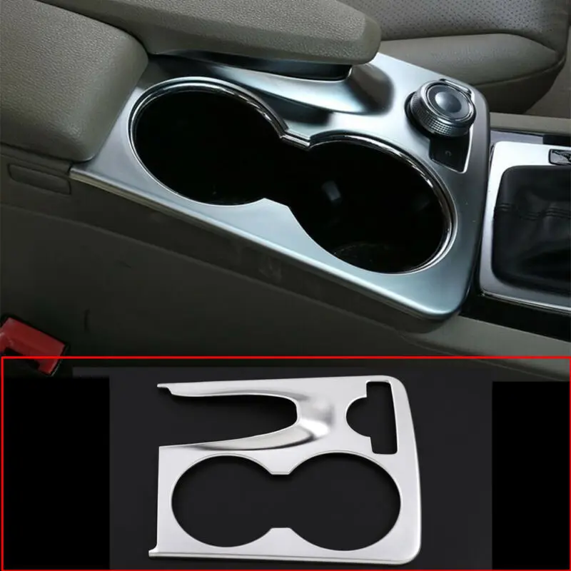 

Silver Water Cup Holder Central Control Cover ABS 1PC Accessories High quality