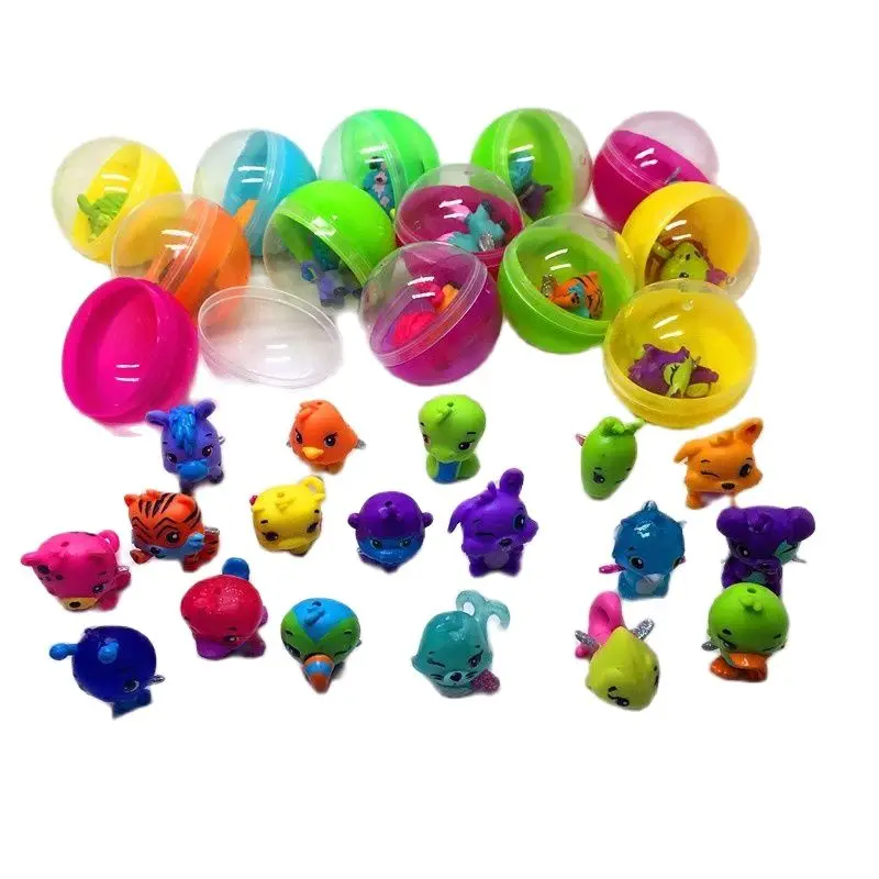 10 шт./лот 45 мм диаметр пластиковые цветные шарики капсулы игрушки с внутри Мини