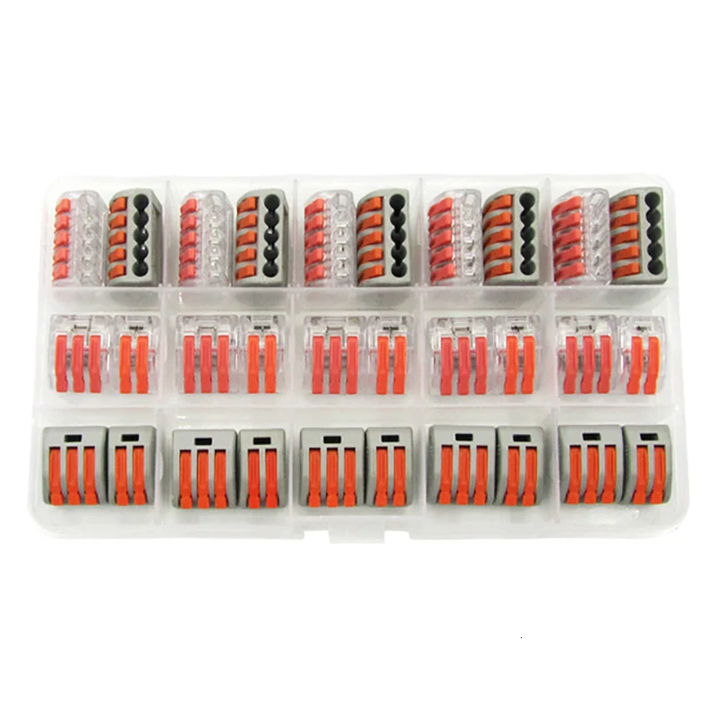 30boxAC PCT-222 412 413 415 30 шт./кор. Универсальный Компактный проводов разъем клеммные колодки наконечники для провода соединитель AWG 28-12 - Цвет: 30boxAC