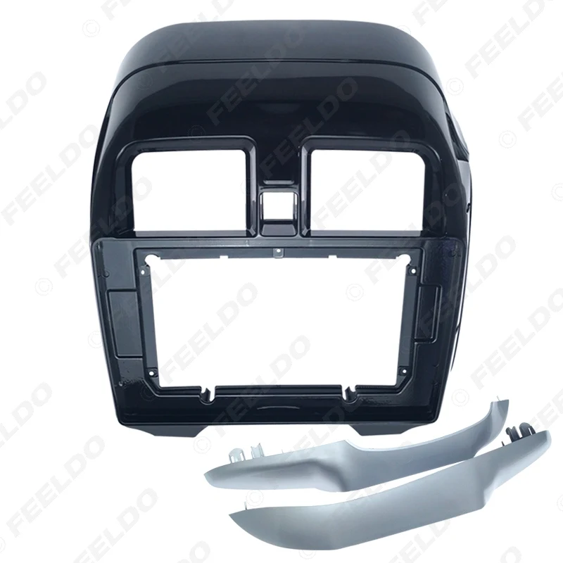 FEELDO Car 2Din Stereo Radio Fascia Frame Panel For Nissan Sunny/Almera(RHD) 9&quot DVD GPS Navigation Dash Face Cover Trim Kit |
