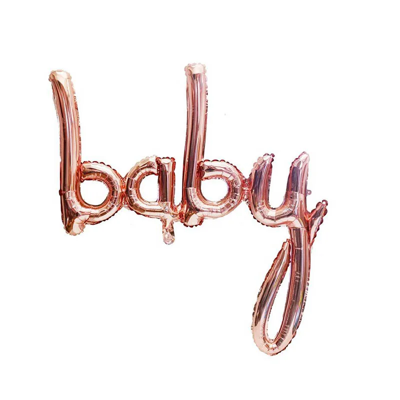 Фольгированные воздушные шары Twins розового золота с надписью One Boy Girl Baby Shower для 1