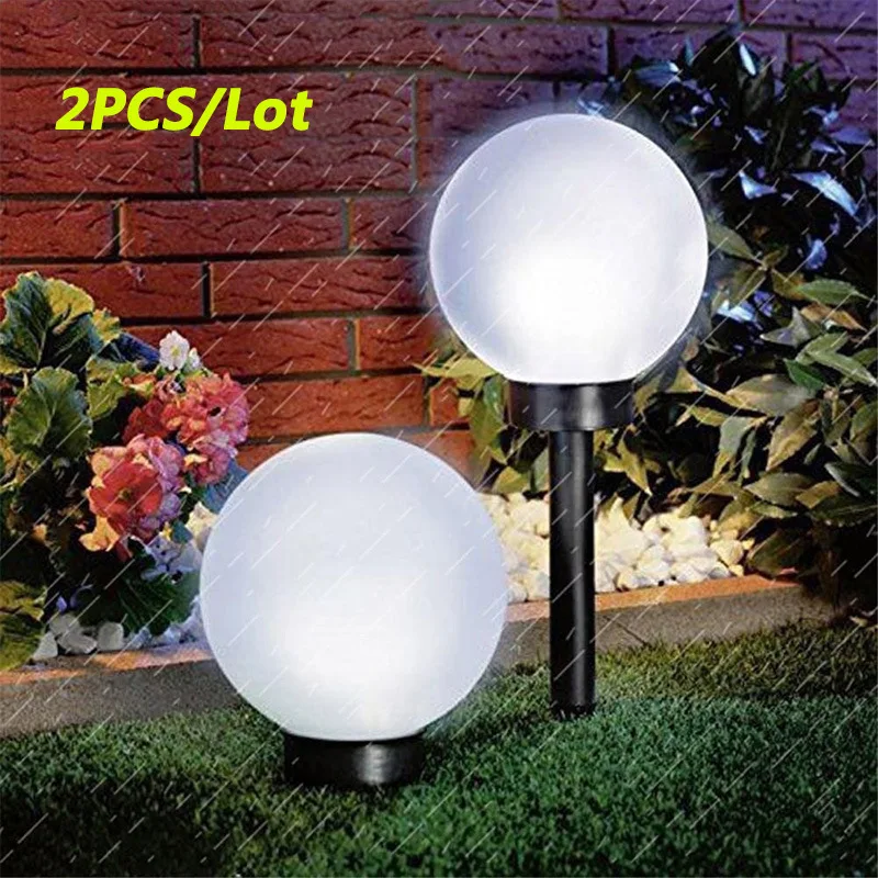 

2pcs/lot Solar Powered Ground Light Waterproof Garden Pathway Lawn Lights Night Light Solar Lamp For Home Driveway Lawn Road Hot