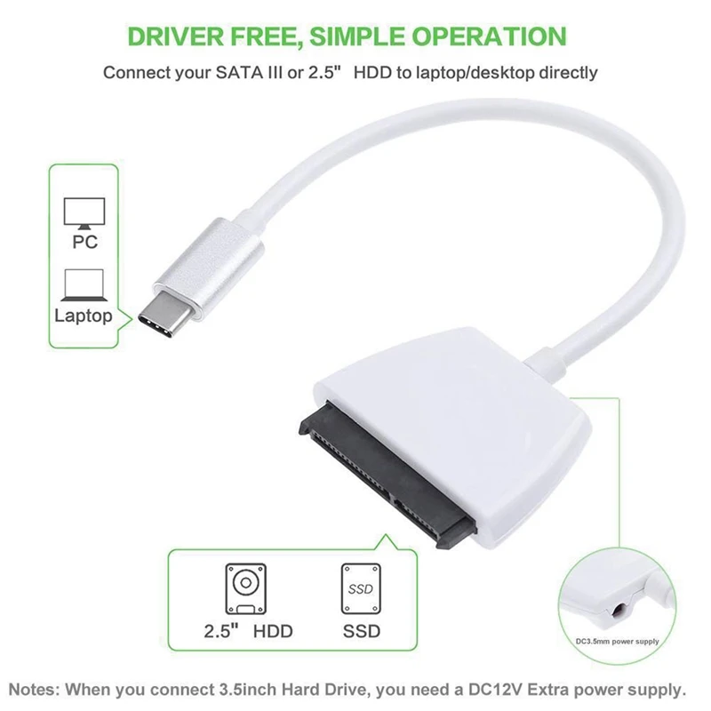 AAAE Top-Usb3.1 type-C до 22 Pin Sata Sdd жесткий диск адаптер кабель конвертер супер скорость |