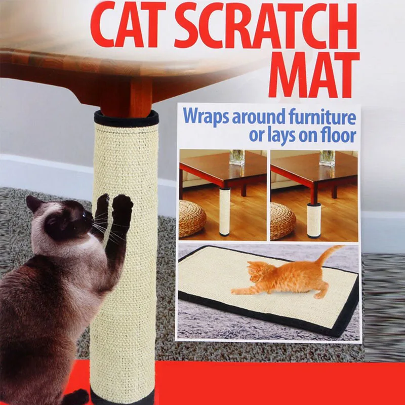Pawstrip 40*30 см Когтеточка для кошек, гибкий коврик для кошек из сизаля, игрушки для защиты мебели, шлифованные когти, Когтеточка для кошек, игрушечный коврик