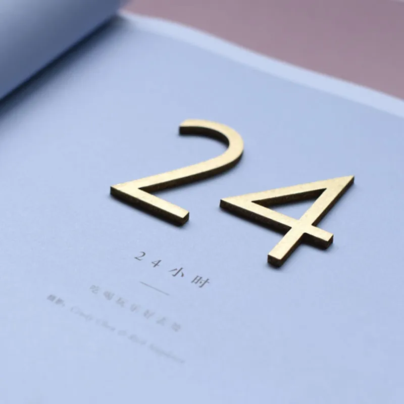 Латунные Номера для двери отеля наружная металлическая пластина квартир и