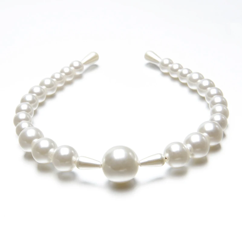 Женский ободок для волос Hesiod с большим жемчугом и золотым ободом элегантный