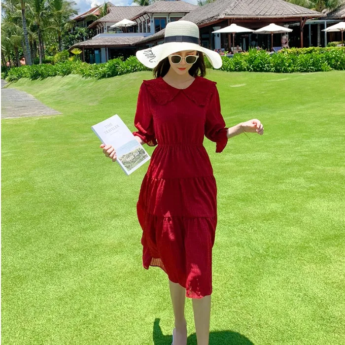 Длинные элегантные платья с высокой талией для беременных летнее платье