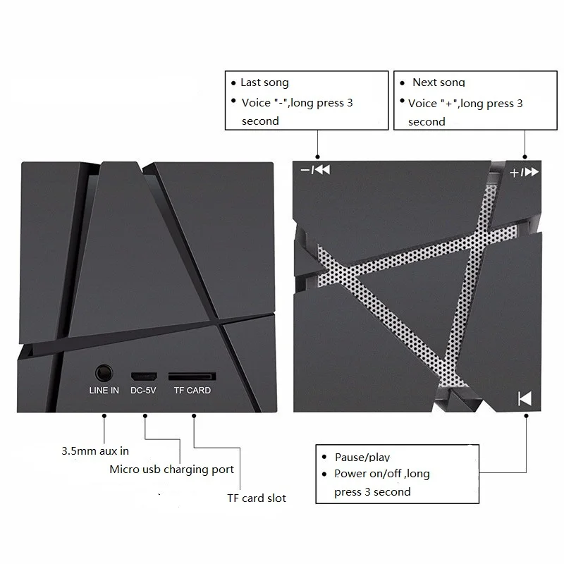 Портативный ночник RGB настольная лампа с Hi-Fi динамиком Bluetooth мини-Кубик Рубика