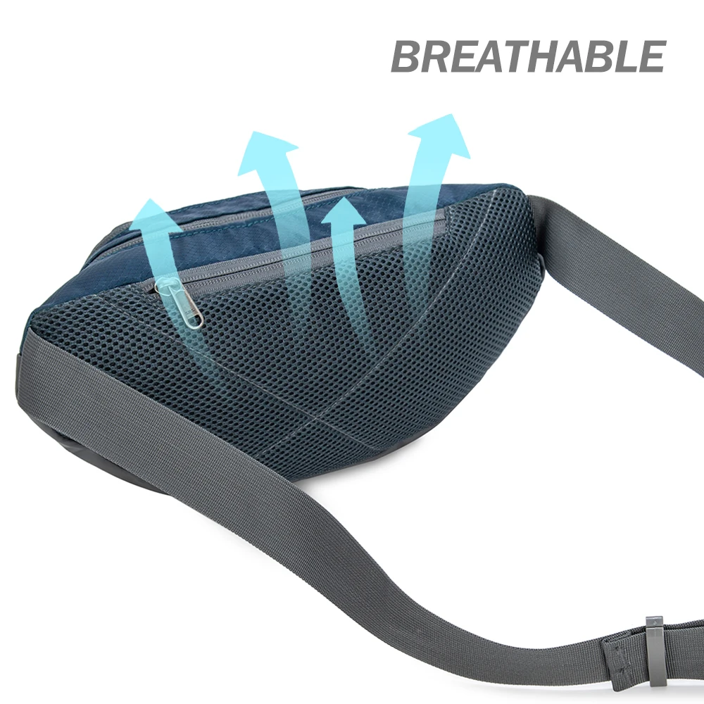 ZOMAKE Fanny Athletic Bags for Men Women/Water Resistant Waist Bag / Outdoors Workout Travel Casual Hiking Cycling with Large Co