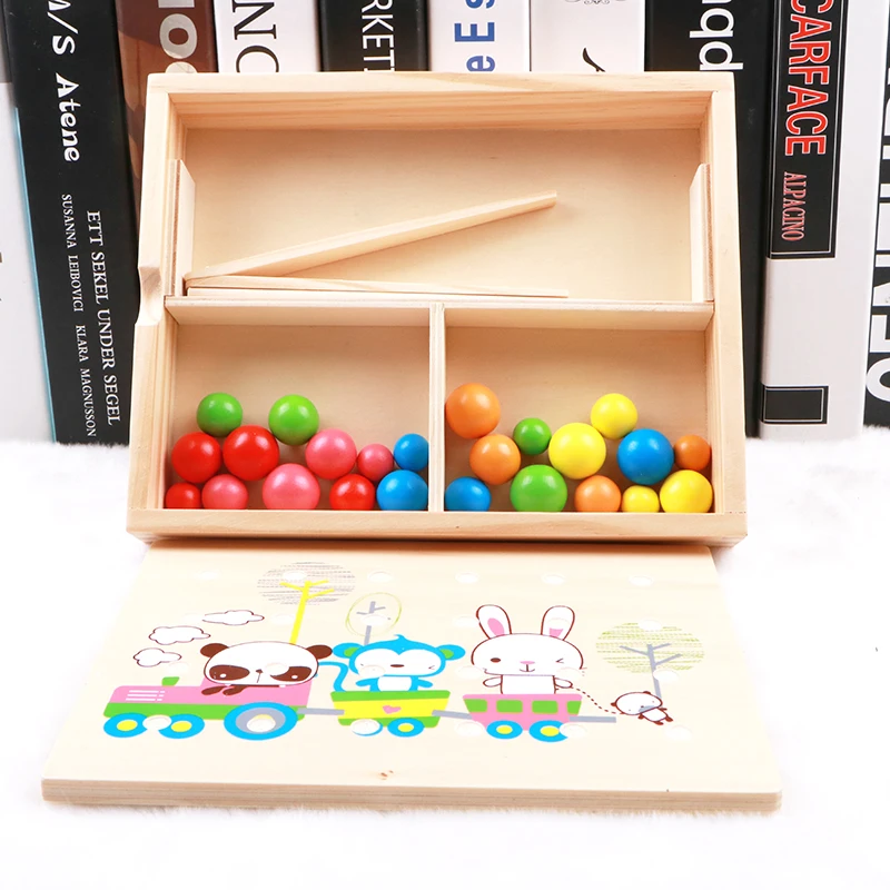 

Hand-eye coordination teaching aids Montessori Kids' Floor Game Clip Bead Game wooden toy Children's Logical Thinking Game Gift