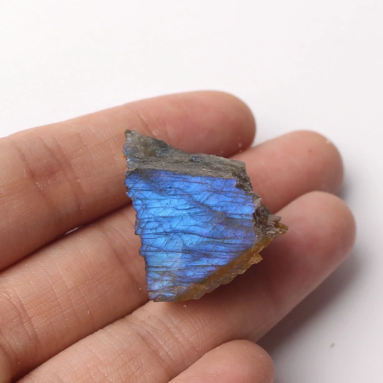 1 шт. натуральный лабрадорит кристалл необработанный камень одна сторона