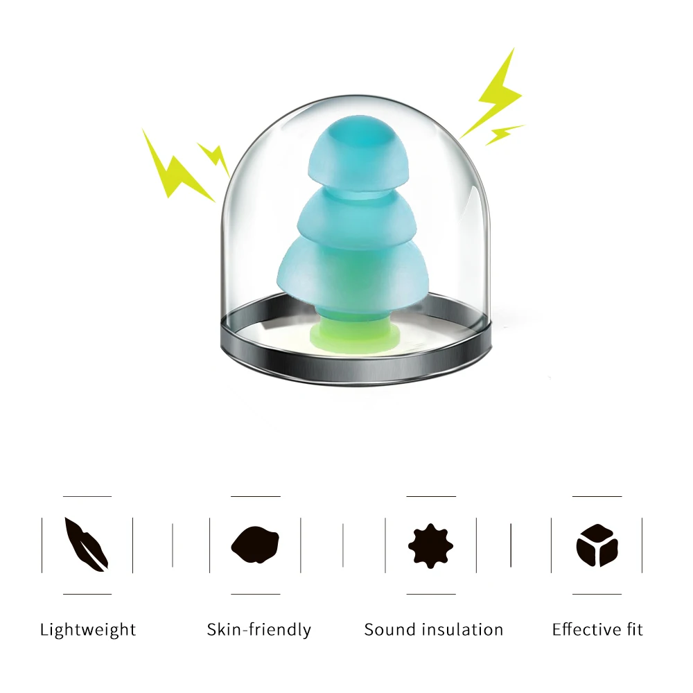 Мягкие беруши для плавания силиконовые защитные сна коробка-Упакованные