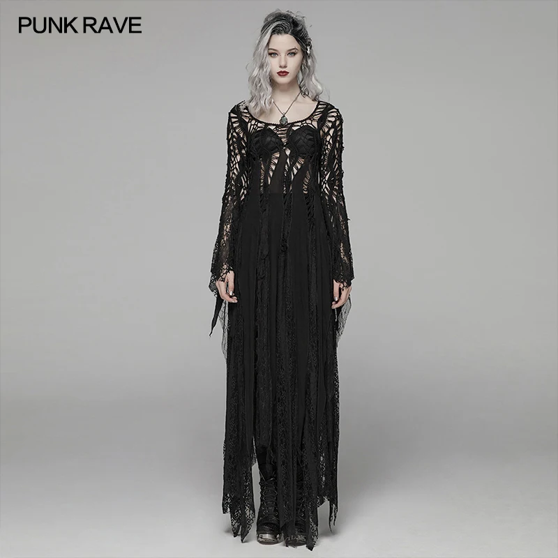 

Gothic Elegant Long Dress Punk Rave Loose Women Casual Sweater WM049 PULLOVER