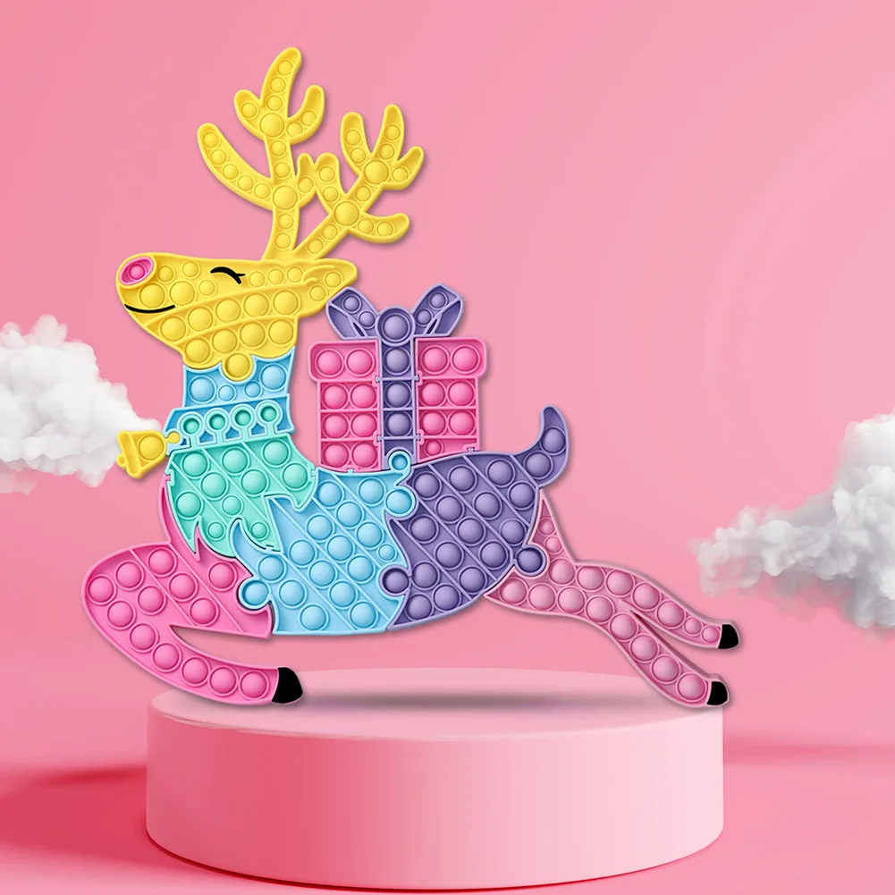 

Игрушки для снятия стресса, игрушки для взрослых и детей, раздельные рождественские игрушки с оленем, аутизмом, подарок для сенсорной игры